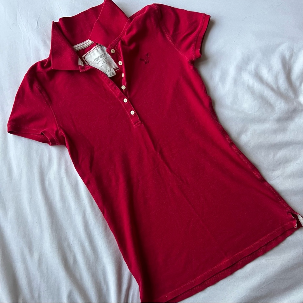 American Eagle Outfitters Red Button Down Shirt